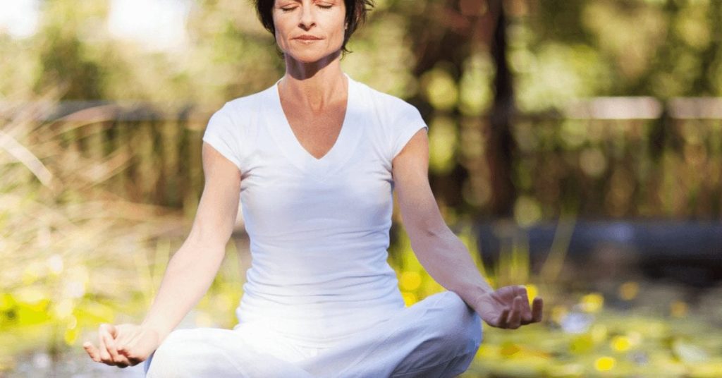 Woman meditating