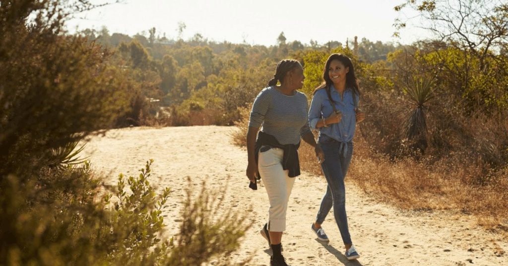 Women walking together