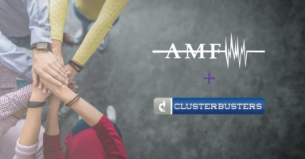 AMF and Clusterbusters logos