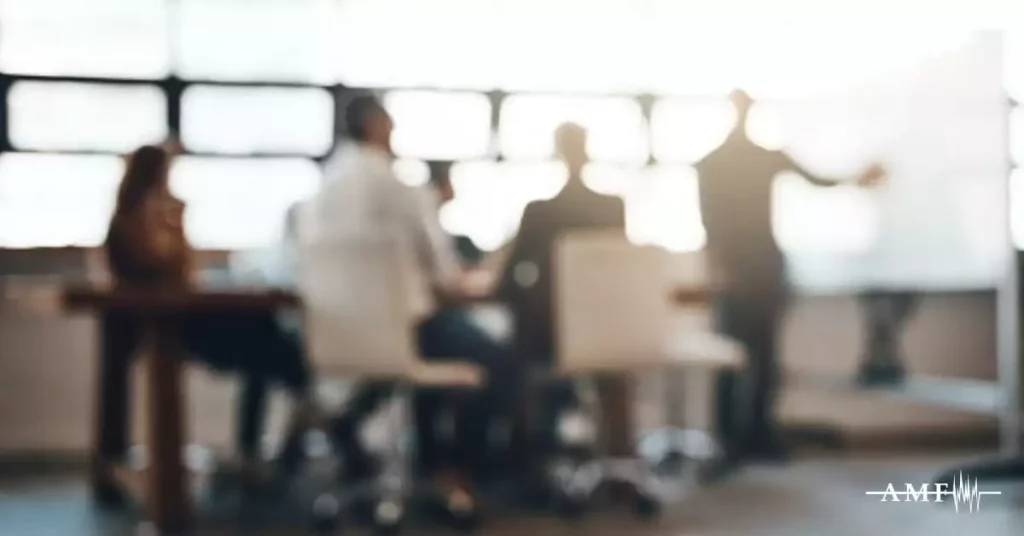 blurry image of professionals